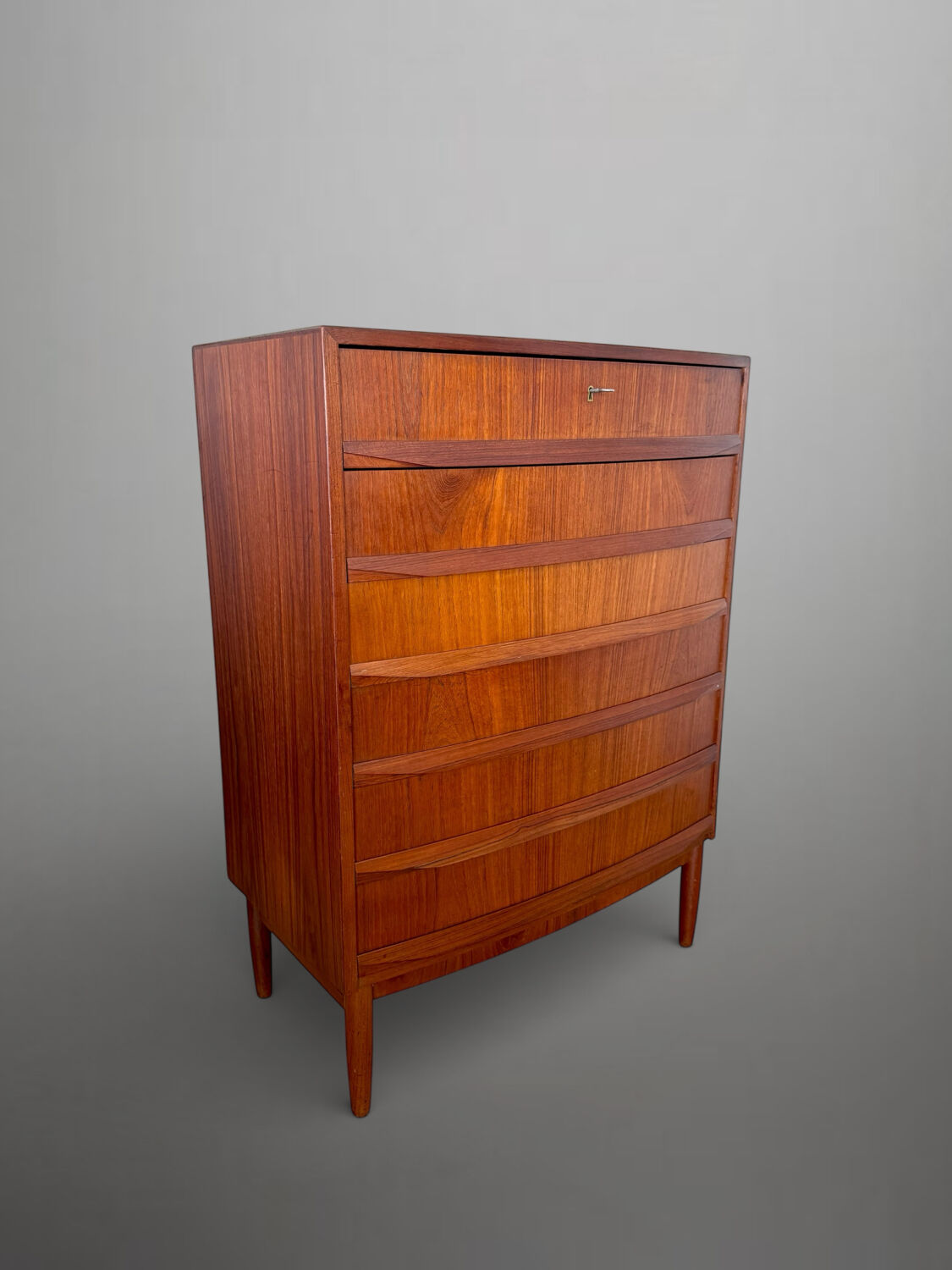 Scandinavian mid-century teak chest of drawers