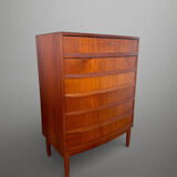 Scandinavian mid-century teak chest of drawers