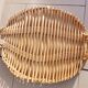 Vintage oval bamboo tray