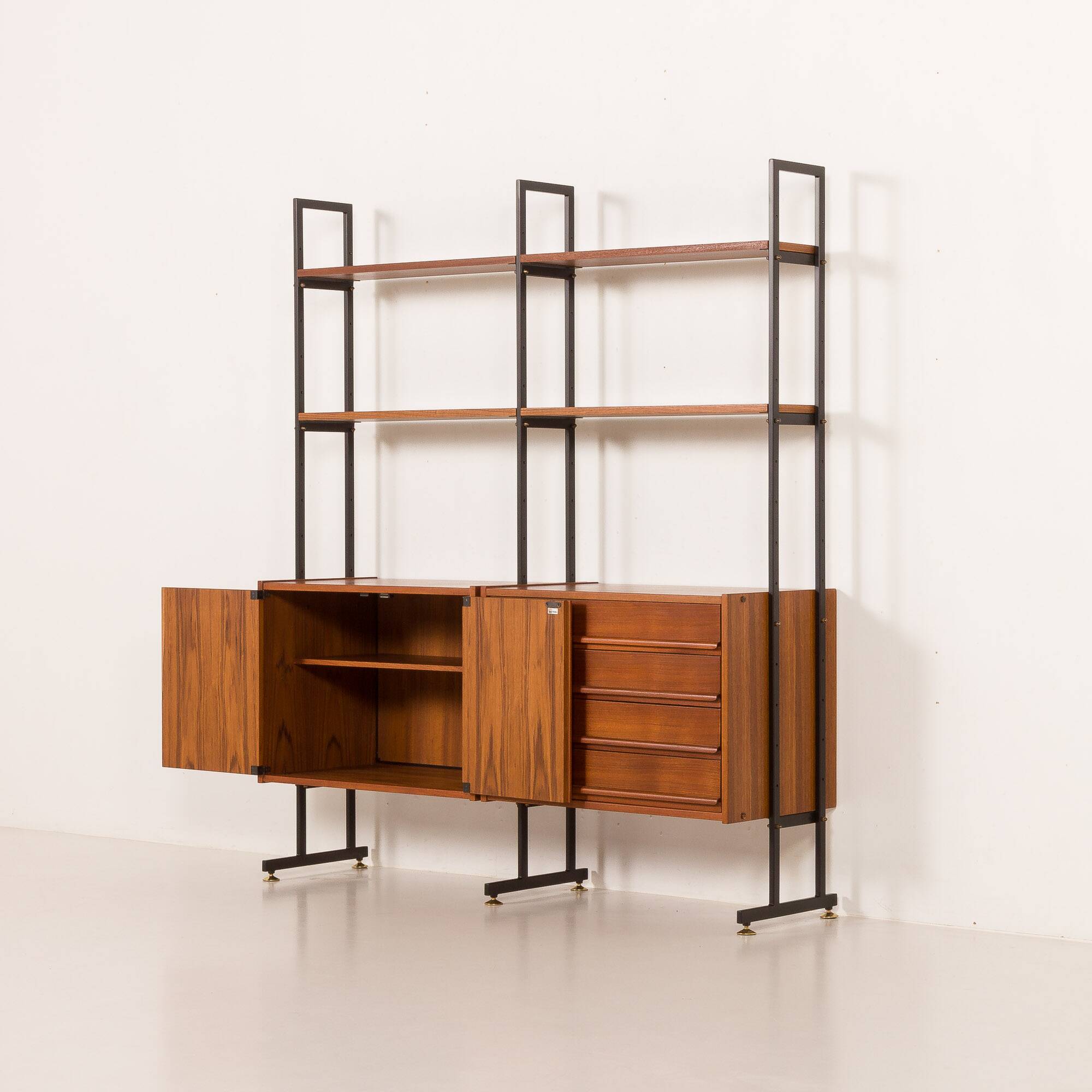 Italian vintage free standing wall unit or room divider by IMB , 1970s