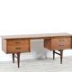 Midcentury Afromosia Desk From A. Younger Designed By John Herbert. Vintage
