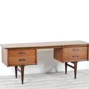 Midcentury Afromosia Desk From A. Younger Designed By John Herbert. Vintage