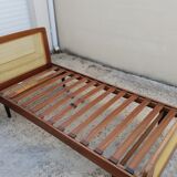 Roger Landault mahogany bed 1950