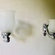 Pair of dolphin wall lamps 1950