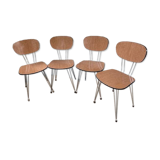 Vintage formica chairs with eiffel compass legs