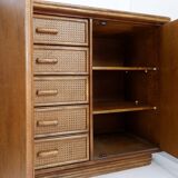 Rattan and wicker sideboard - 1960s