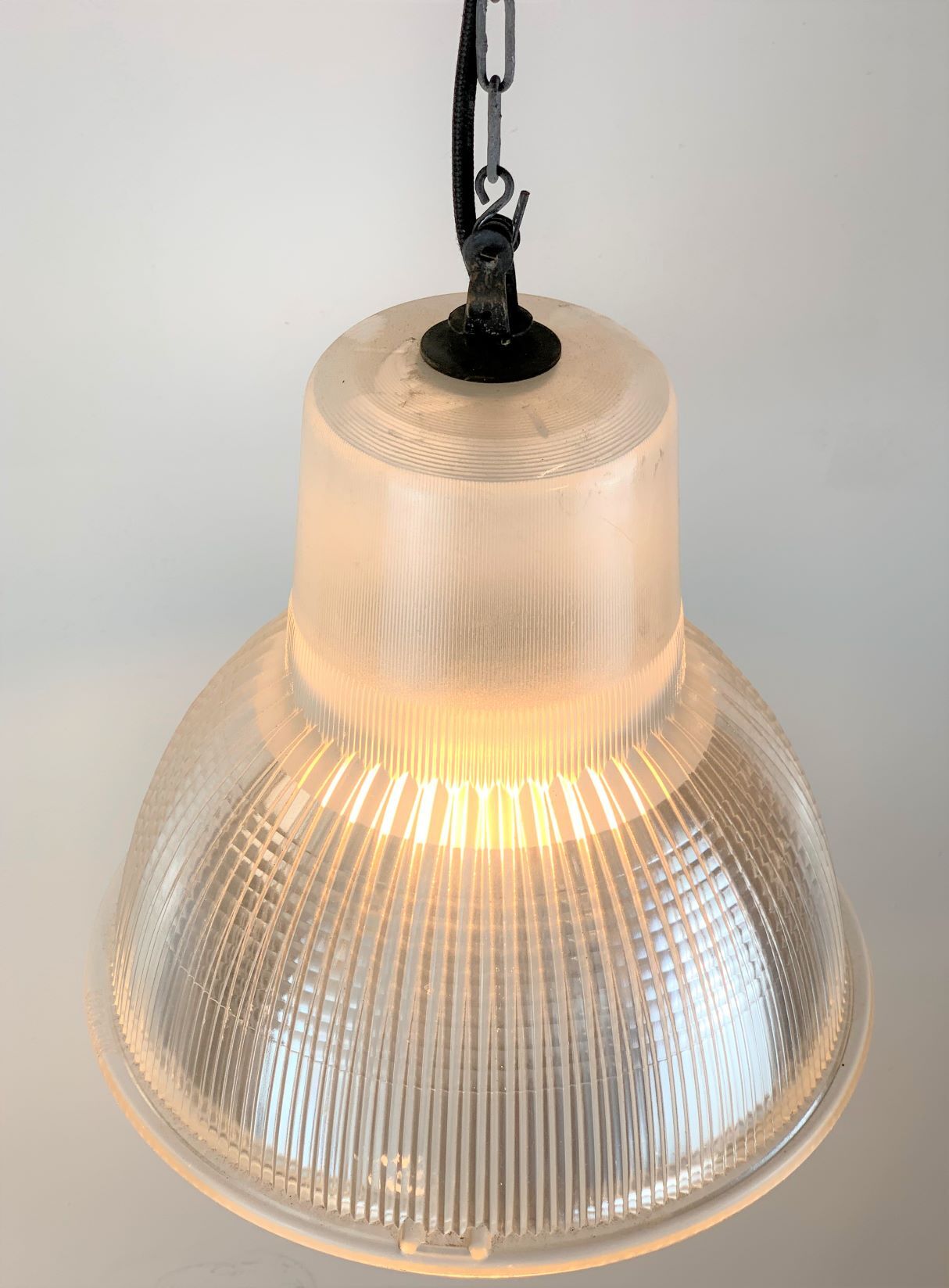 Holophane hanging lamp 1950 ø 27.5cm