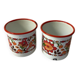 2 mugs en tôle vintage