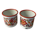 2 mugs en tôle vintage