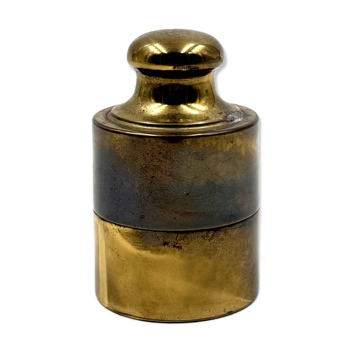 Brass weight shaped table lighter, Mauro Manetti Italy 1970