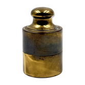 Brass weight shaped table lighter, Mauro Manetti Italy 1970