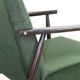 Vintage green olive easy chair, 1970s - dark wood