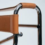 Wassily chair by Marcel Breuer, in brown leather, Italy, 1980s