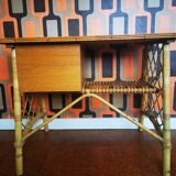 Louis Sognot rattan desk