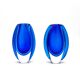 Pair of Murano Sommerso Multilayer Vases - Gallery Condition - Flávio Poli