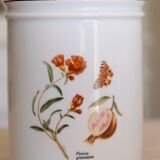 Pharmacy jar "Passiflora" porcelain Lourioux, creations Ph. Dehoulières France