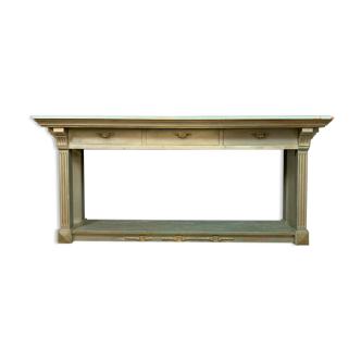 Louis XVI console in lase and gilded wood around 1850/1860