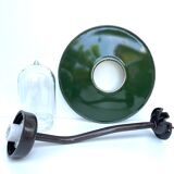 Wall lamp COL de Cygne in cast steel, fully restored 1920 1930