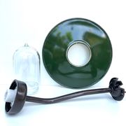 Wall lamp COL de Cygne in cast steel, fully restored 1920 1930