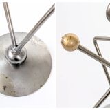 Pair of stainless steel candle holders 80s