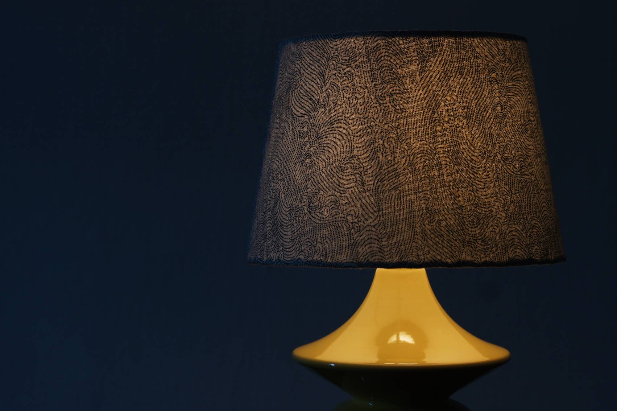 Yellow Ceramic Table Lamp by Hasle Keramik, Denmark, 1970s