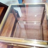 Belgo Chrom brass side table, 1980