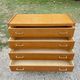 Vintage Mid-Century Scandinavian chest of drawers with tapered legs, 4 drawers, Oak, 1950s.
