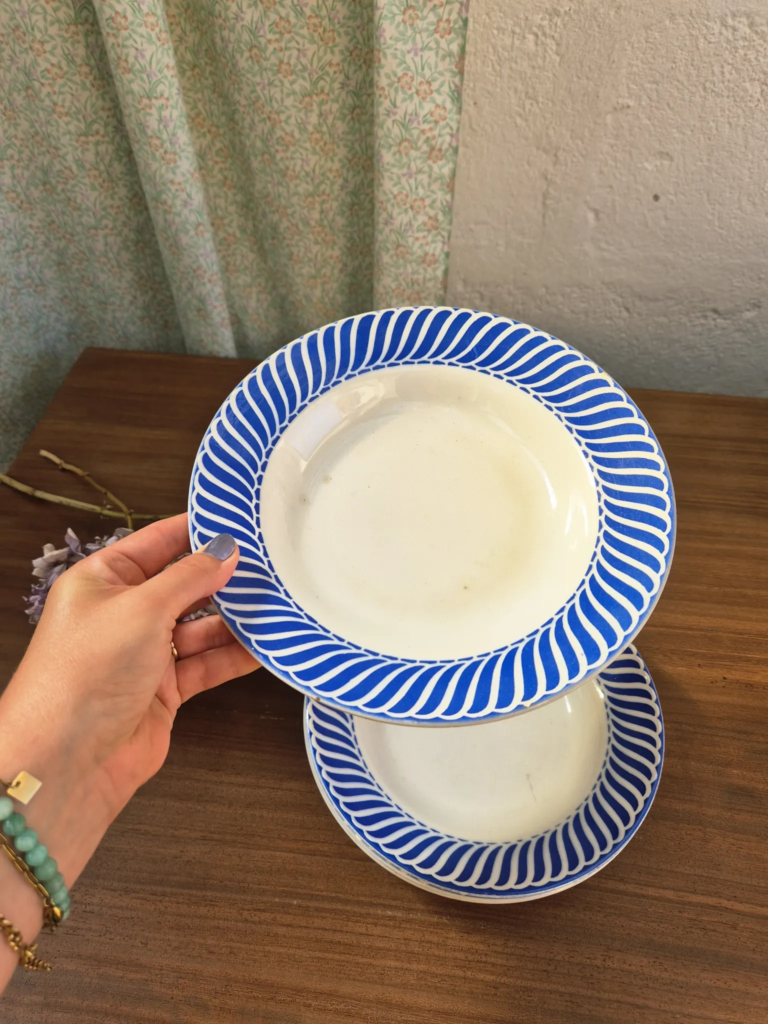 Vintage Digoin deep plates