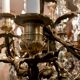 Lustre en bronze doré et cristal taillé, milieu XIXe siècle