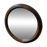 Miroir rond minimaliste en bois