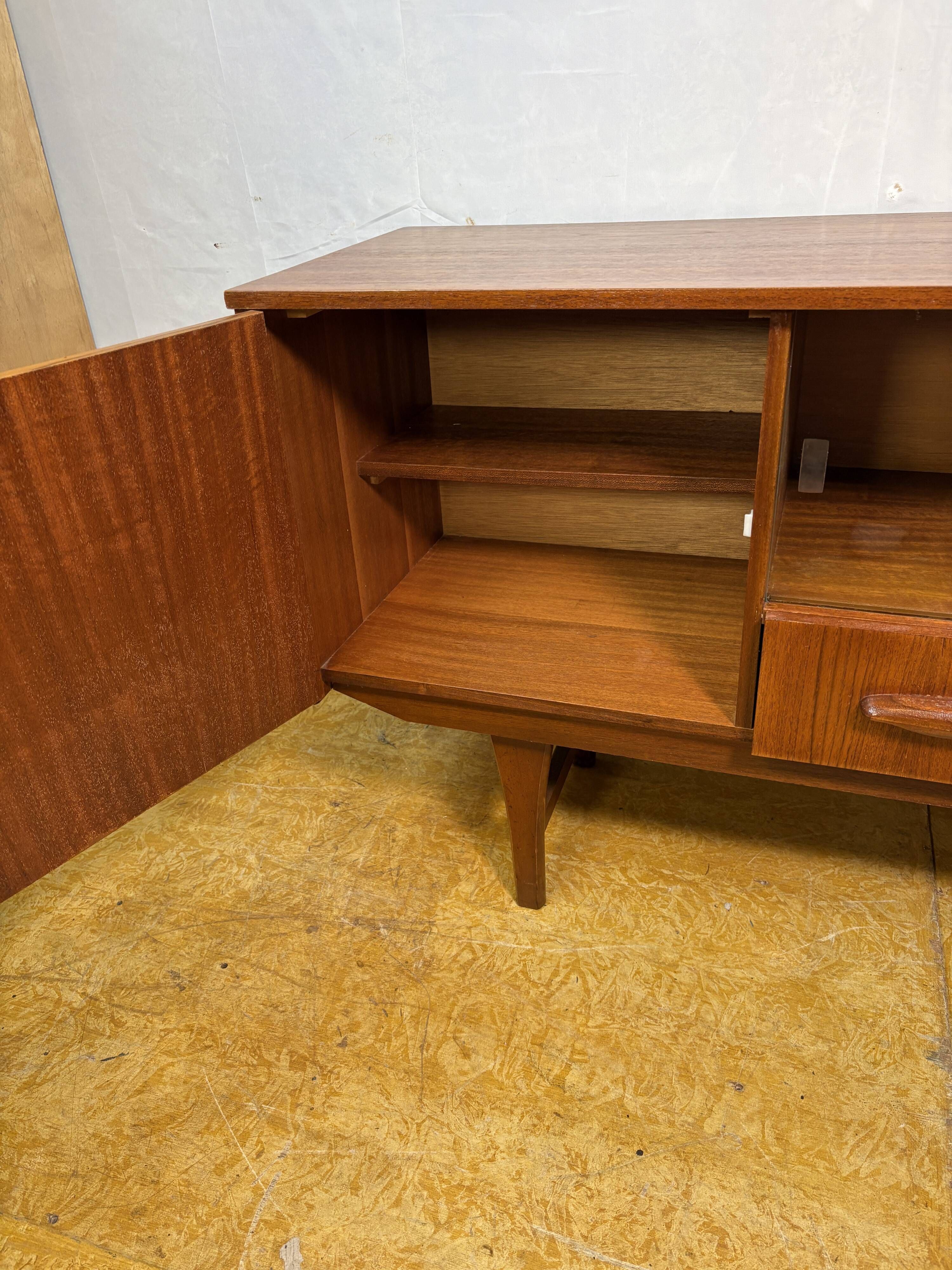 Mid-Century Retro Vintage Teak Small Sideboard by Jentique 1960s  Sliding G