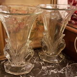 Pair of vases molded Crystal