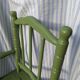 Green children's chair in turned wood