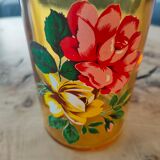 Carafe en verre jaune 60's