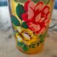 60's yellow glass decanter