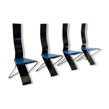 Chaise modèle impronta, lot de 4, années 1980/90