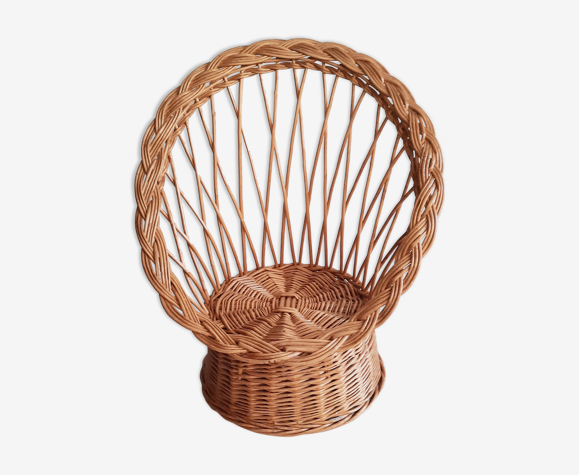 Fauteuil ancien enfant en rotin