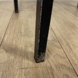 Modernist design chair metal and imitation leather 60s