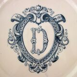 2 plates on foot Terre de fer Vermont & Blanchet circa 1900
