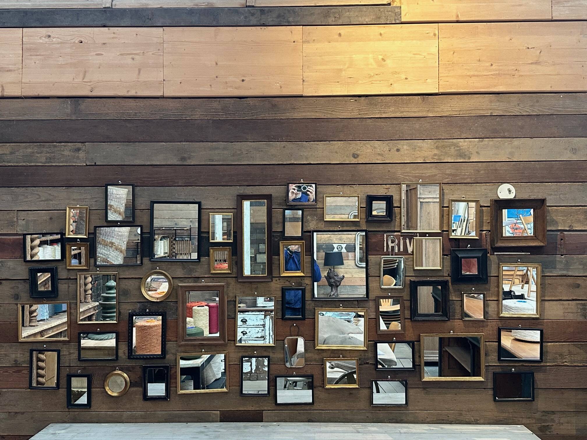 Set of 49 antique mirrors