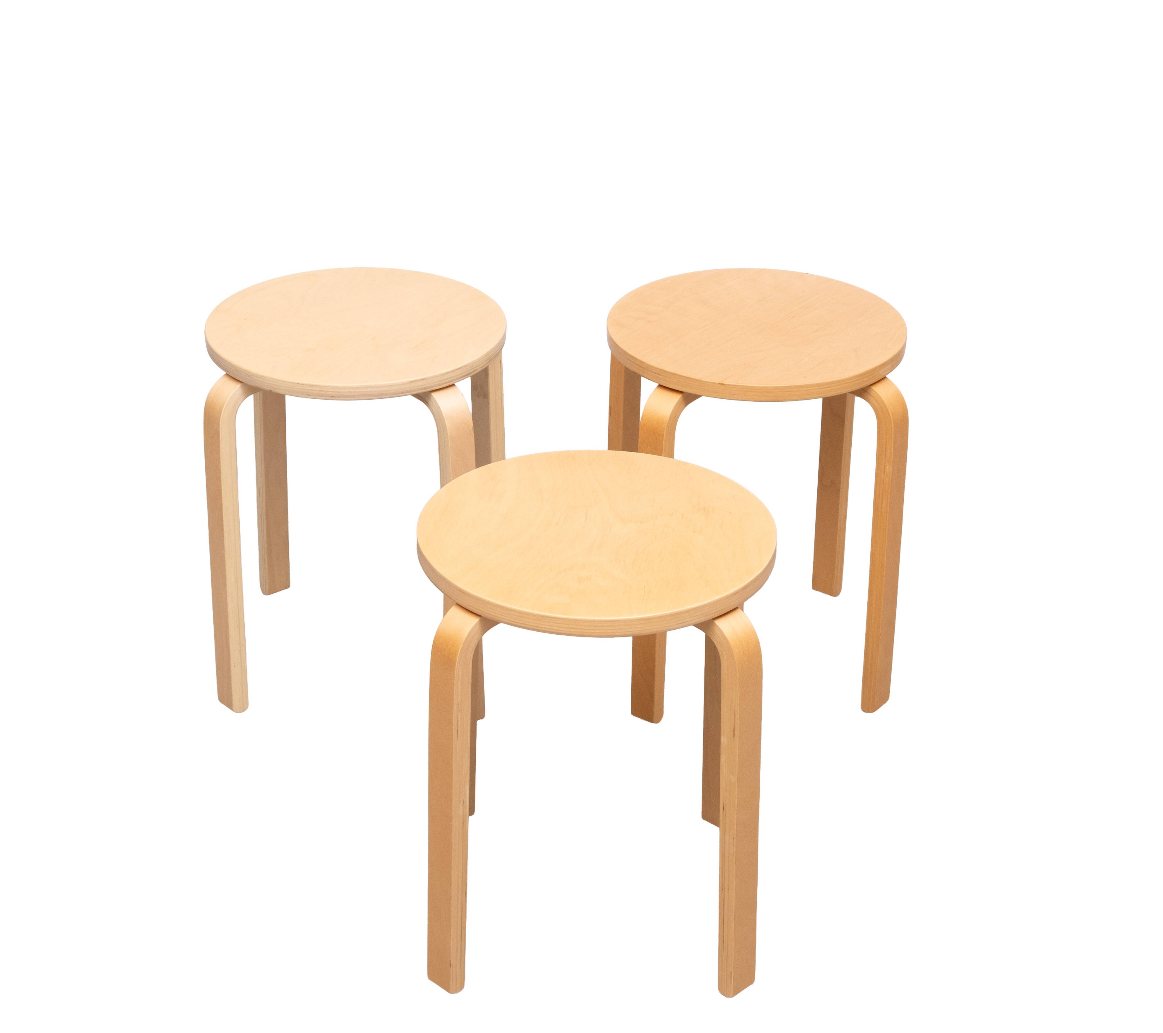 Tabourets Ikea Frosta ensemble de trois années 1980
