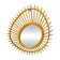 Vintage sun mirror in rattan – 60s/70s