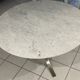Vintage 1970s white Carrara marble dining table