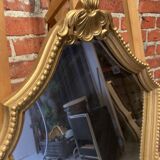 Wooden mirror painted gold