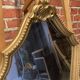 Wooden mirror painted gold