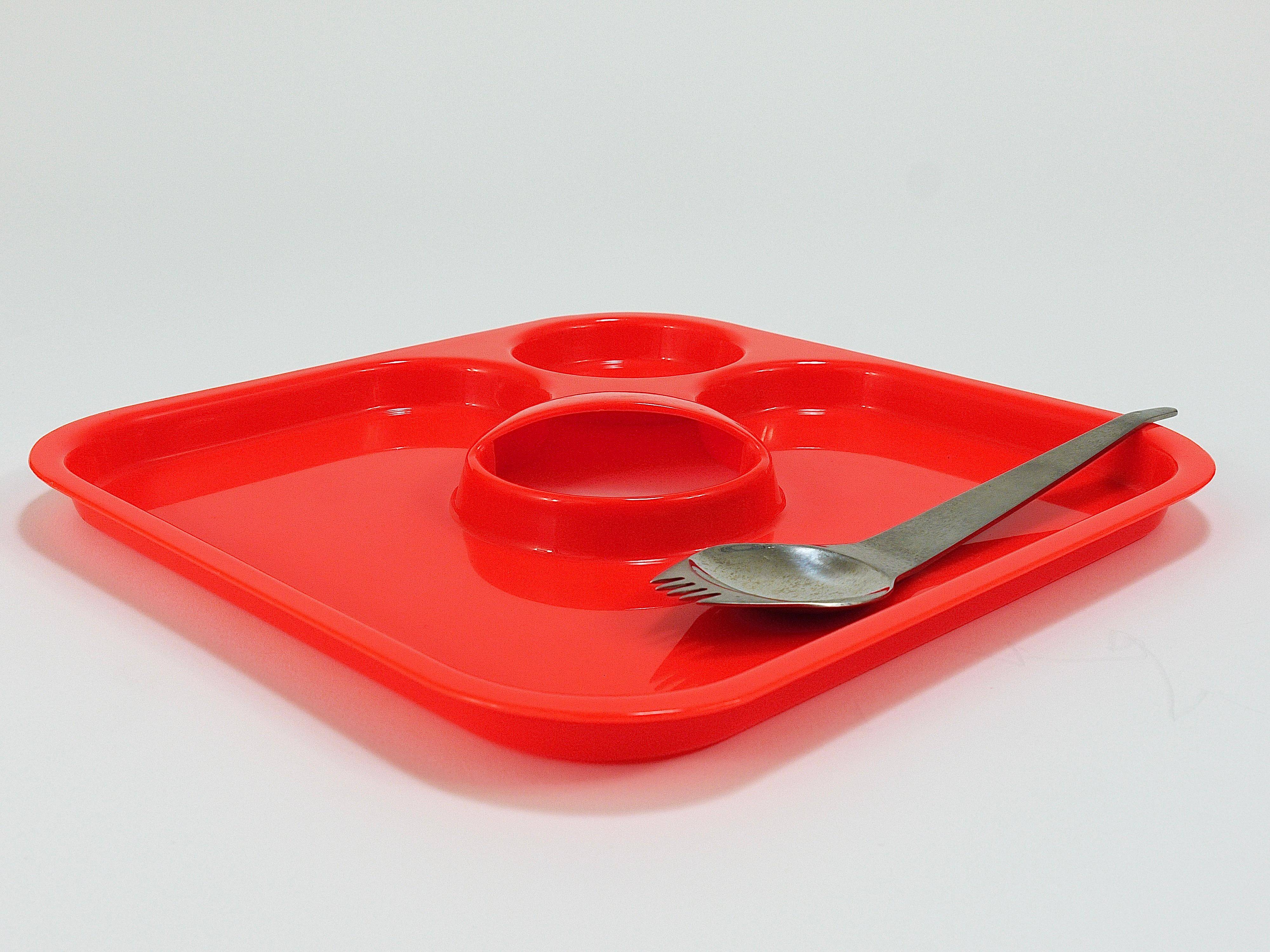 3 sets of Amboss Party Palette & spork, plate & spoon & fork, Austria, 1970s