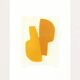 Four paintings - golden yellow - signed Eawy