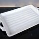 Italian White Majolica Rectangular Dish or Plate circa Asparagus Majolica