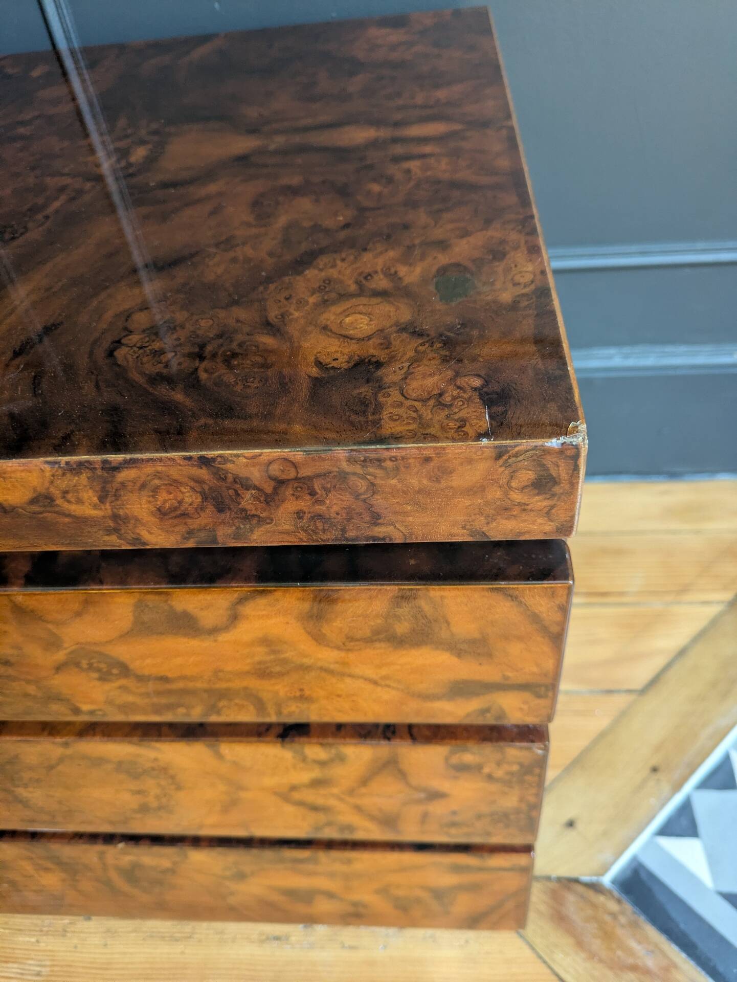 Pair of bedside tables attributed to Jean Claude Mahey.