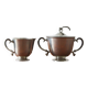 Vintage Creamer and Sugar Bowl by Edvin Ollers, 1920, Set of 2